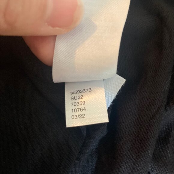 LOFT V-Neck Maxi Tank Dress Small Black Flowy Resort Vacation Beach Minimal - Picture 7 of 7